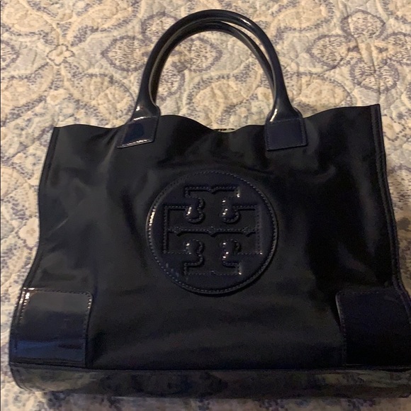 Tory Burch Handbags - Tory Burch mini Ella tote navy nylon